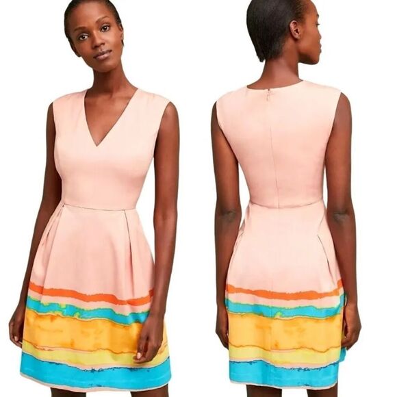 NWT Tracy Reese For Anthropologie Mini Pink Dress Size 6 - Picture 1 of 13